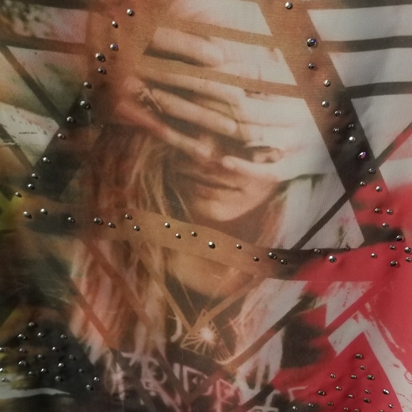 Candy Couture white tank, printed front - Picture 2 of 4